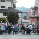 Diesmal vor dem Rathaus bei kühler Temperatur …